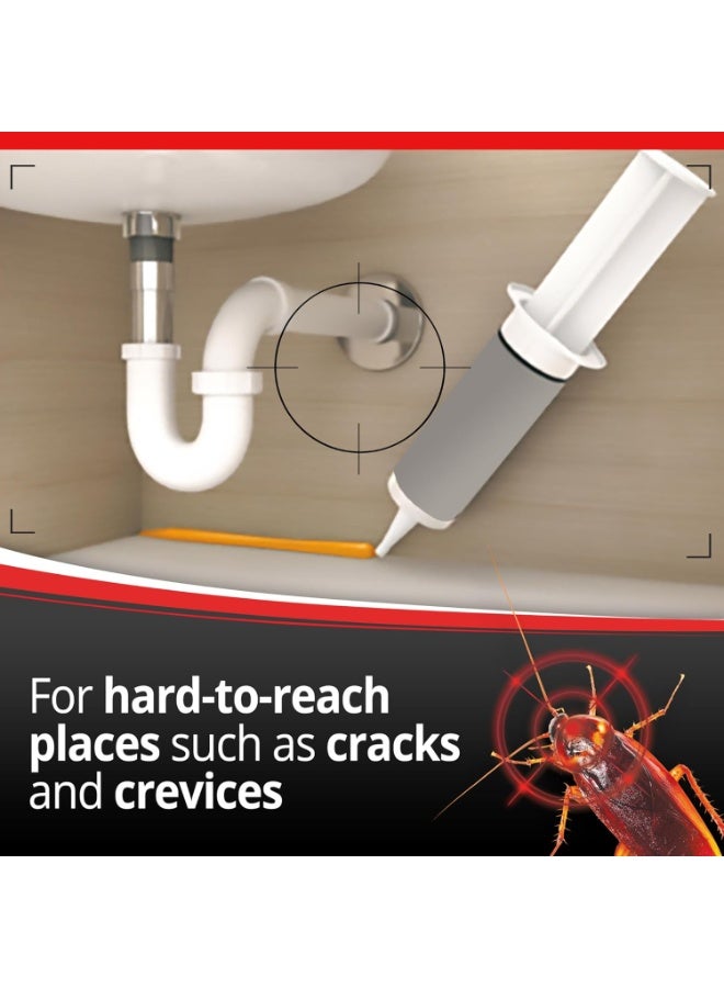 Combat Max Defense System Brand Roach Killing Bait & Gel 1 Syringe & 12 Child-Resistant Bait Stations - Image 2